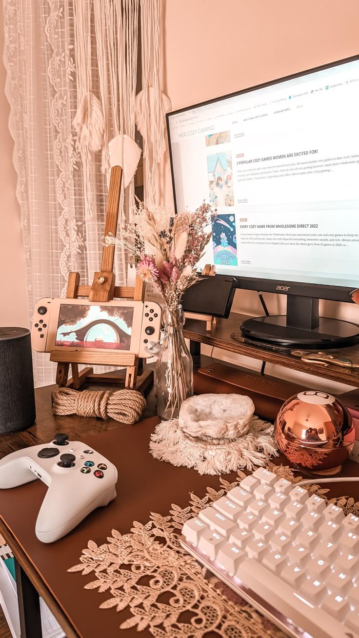 comfy gaming setting
